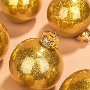 Елочные ПЭТ шары Albertine - Amber Daner 8 см, 6 шт, пластик Winter Deco фото 2