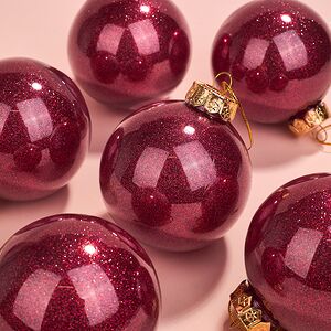 Елочные ПЭТ шары Albertine - Garnet Garden 8 см, 6 шт, пластик Winter Deco фото 4