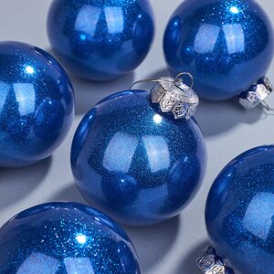 Елочные ПЭТ шары Albertine - Starry Midnight 8 см, 6 шт, пластик Winter Deco фото 4