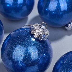 Елочные ПЭТ шары Albertine - Starry Midnight 8 см, 6 шт, пластик Winter Deco фото 2