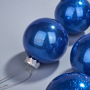 Елочные ПЭТ шары Albertine - Starry Midnight 8 см, 6 шт, пластик Winter Deco фото 5