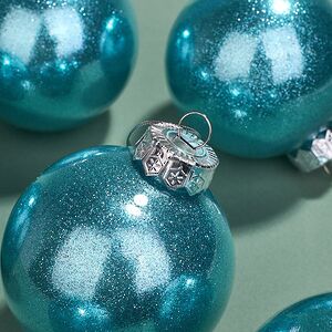 Елочные ПЭТ шары Albertine - Azure Deal 8 см, 6 шт, пластик Winter Deco фото 2