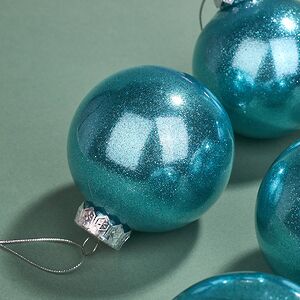 Елочные ПЭТ шары Albertine - Azure Deal 8 см, 6 шт, пластик Winter Deco фото 5