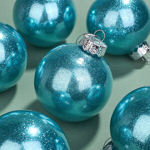 Елочные ПЭТ шары Albertine - Azure Deal 8 см, 6 шт, пластик Winter Deco фото 4