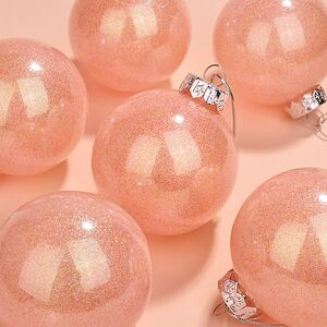 Елочные ПЭТ шары Albertine - Sugar Peach 8 см, 6 шт, пластик Winter Deco фото 4