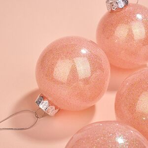 Елочные ПЭТ шары Albertine - Sugar Peach 8 см, 6 шт, пластик Winter Deco фото 5