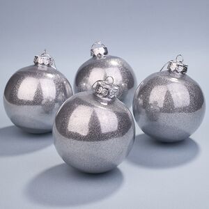 Елочные ПЭТ шары Albertine - Moon Dust 10 см, 4 шт, пластик