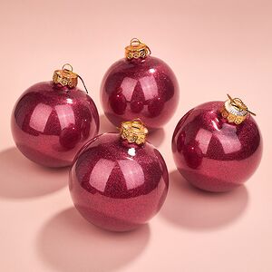 Елочные ПЭТ шары Albertine - Garnet Garden 10 см, 4 шт, пластик Winter Deco фото 6