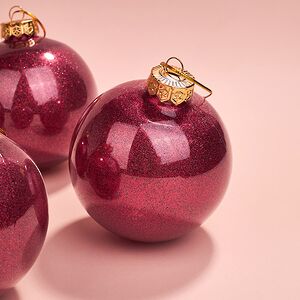 Елочные ПЭТ шары Albertine - Garnet Garden 10 см, 4 шт, пластик Winter Deco фото 5