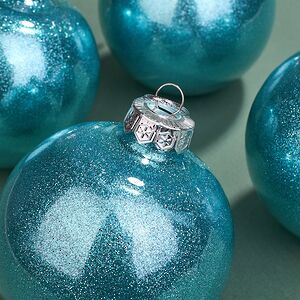 Елочные ПЭТ шары Albertine - Azure Deal 10 см, 4 шт, пластик Winter Deco фото 4