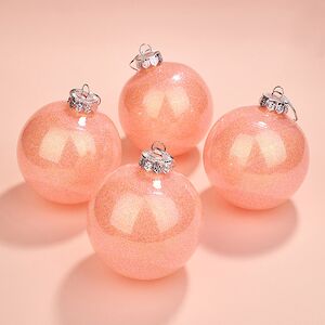 Елочные ПЭТ шары Albertine - Sugar Peach 10 см, 4 шт, пластик Winter Deco фото 6