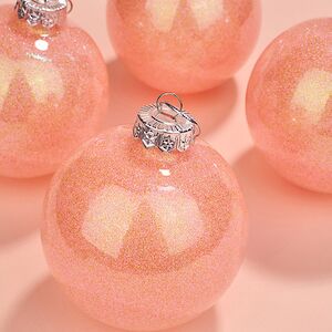 Елочные ПЭТ шары Albertine - Sugar Peach 10 см, 4 шт, пластик Winter Deco фото 4