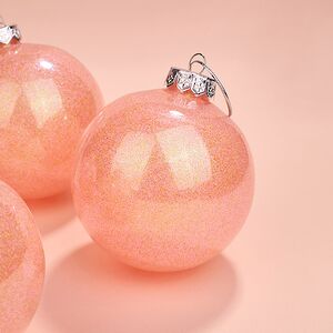 Елочные ПЭТ шары Albertine - Sugar Peach 10 см, 4 шт, пластик Winter Deco фото 5