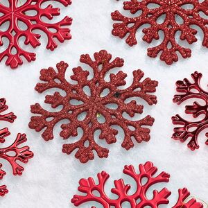 Елочная игрушка Снежинка Flanessa 11 см красная, 6 шт Winter Deco фото 2