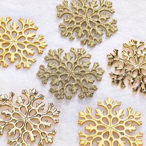 Елочная игрушка Снежинка Flanessa 11 см золотая, 6 шт Winter Deco фото 1