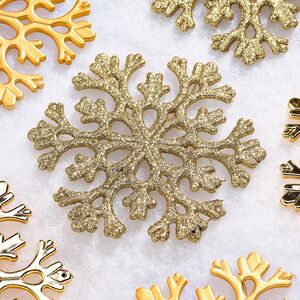 Елочная игрушка Снежинка Flanessa 11 см золотая, 6 шт Winter Deco фото 2