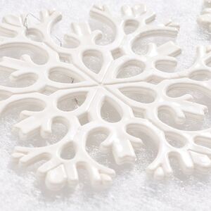 Елочная игрушка Снежинка Flanessa 11 см белая, 6 шт Winter Deco фото 4