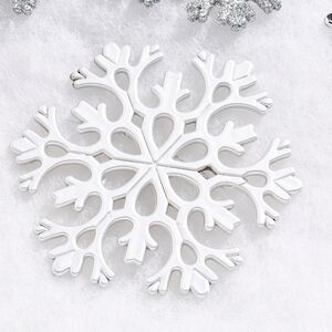 Елочная игрушка Снежинка Flanessa 11 см серебряная, 6 шт Winter Deco фото 2