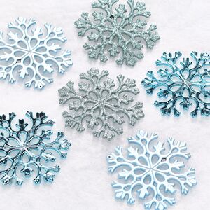 Елочная игрушка Снежинка Flanessa 11 см голубая, 6 шт