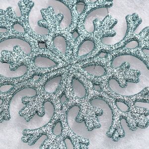 Елочная игрушка Снежинка Flanessa 11 см голубая, 6 шт Winter Deco фото 5