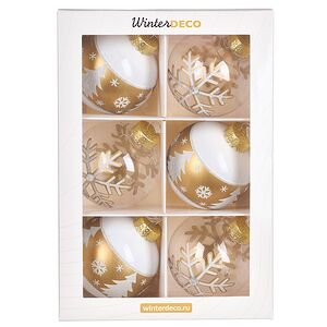 Елочные ПЭТ шары Eterna: Winterglow Sonata 8 см, 6 шт Winter Deco фото 6