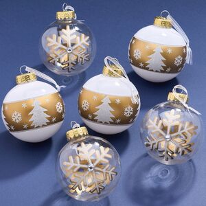 Елочные ПЭТ шары Eterna: Winterglow Sonata 8 см, 6 шт Winter Deco фото 1