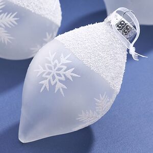 Елочные ПЭТ шары Eterna: Dance of Snow Charms 8 см, 6 шт Winter Deco фото 4