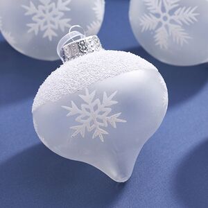 Елочные ПЭТ шары Eterna: Dance of Snow Charms 8 см, 6 шт Winter Deco фото 5