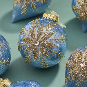 Елочные ПЭТ шары Eterna: Zaffre Snowlace 10 см, 6 шт Winter Deco фото 2