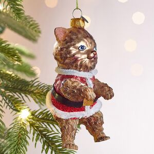 Елочная игрушка Кот Гаспар в жилетке 12 см в подарочной коробке, стекло Winter Deco фото 5