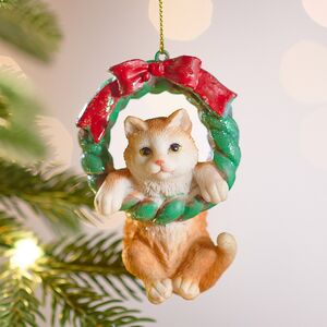 Елочная игрушка Кот Джерри на венке 9 см Winter Deco фото 1