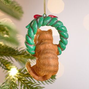 Елочная игрушка Кот Джерри на венке 9 см Winter Deco фото 5