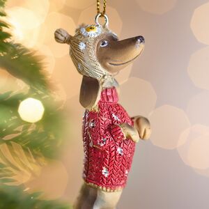 Елочная игрушка Такса Ларри 10 см Winter Deco фото 2