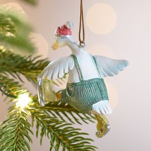 Елочная игрушка Гусь Инди на коньках 9 см Winter Deco фото 3