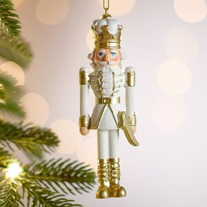 Елочная игрушка Щелкунчик из Страны Сладостей 13 см, белый Winter Deco фото 1