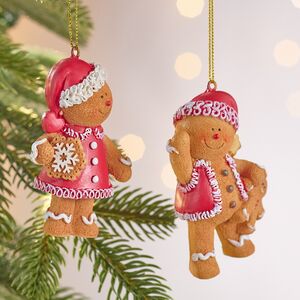 Набор елочных игрушек Пряничные Человечки - Мэтью и Лэсси 9 см, 2 шт  Winter Deco фото 3