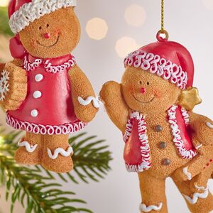 Набор елочных игрушек Пряничные Человечки - Мэтью и Лэсси 9 см, 2 шт  Winter Deco фото 2
