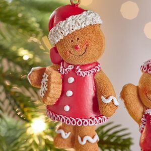 Набор елочных игрушек Пряничные Человечки - Мэтью и Лэсси 9 см, 2 шт  Winter Deco фото 6