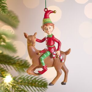 Елочная игрушка Эльф Мерфи на олене - Barad Nimras 11 см Winter Deco фото 3