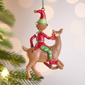 Елочная игрушка Эльф Мерфи на олене - Barad Nimras 11 см Winter Deco фото 4
