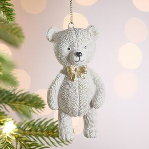 Елочная игрушка Медведь Патрик - Sweet tooth 10 см белая Winter Deco фото 1