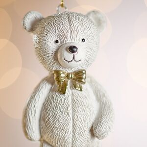 Елочная игрушка Медведь Патрик - Sweet tooth 10 см белая Winter Deco фото 2