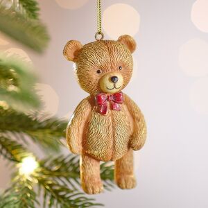 Елочная игрушка Медведь Патрик - Sweet tooth 10 см коричневая Winter Deco фото 1