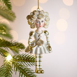 Елочная игрушка Девочка Ванесса с хвостиками 12 см