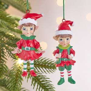 Набор елочных игрушек Эльфы: Данте и Ванда 10 см, 2 шт Winter Deco фото 1