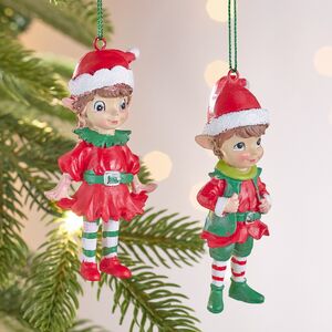 Набор елочных игрушек Эльфы: Данте и Ванда 10 см, 2 шт Winter Deco фото 3