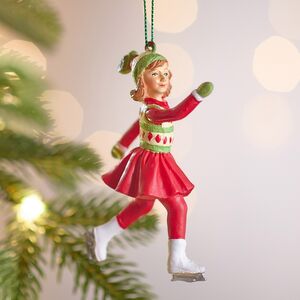 Елочная игрушка Девушка Летиция на коньках 10 см Winter Deco фото 1