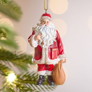 Елочная игрушка Санта Клаус с подарками - Brusasco 9 см Winter Deco фото 1