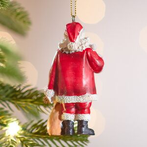 Елочная игрушка Санта Клаус с подарками - Brusasco 9 см Winter Deco фото 4