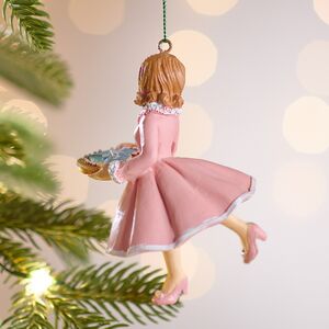 Елочная игрушка Девушка Мирелла с пирогом 12 см Winter Deco фото 3